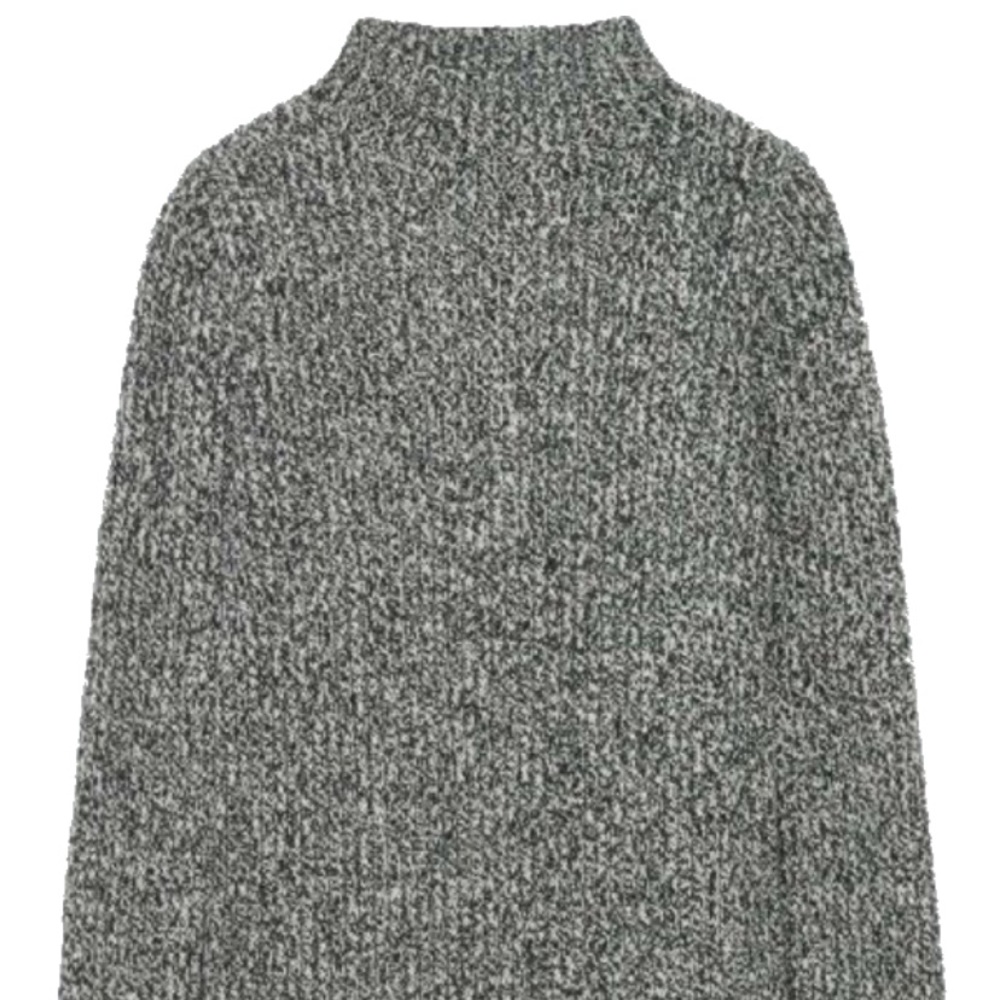 Uniqlo XS marled mockneck ribbed sweater